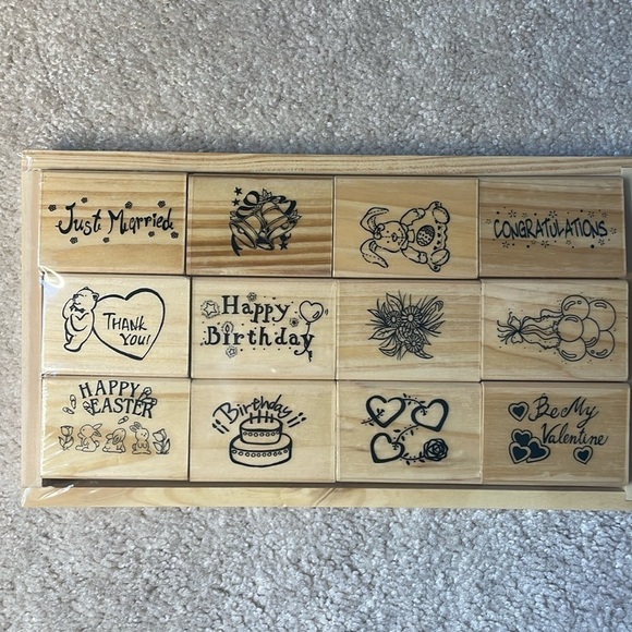 NWT RUBBER STAMP SET ALL OCCASION - Picture 2 of 3